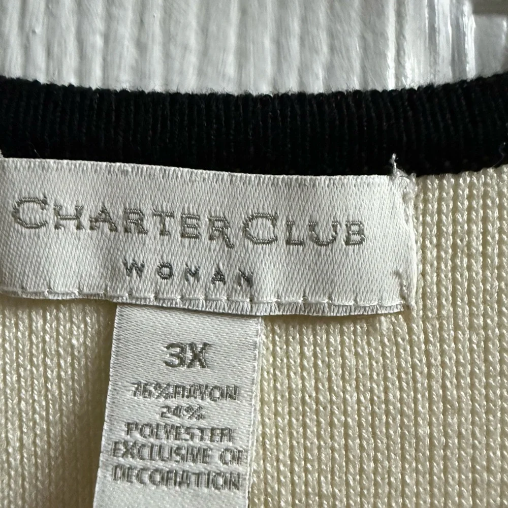 Macy’s Charter Club Open Front Cardigan With Lace Trim Size 3X - Picture 5 of 13